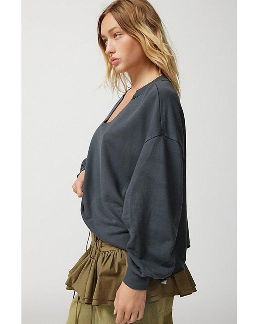 Out From Under Gray Notch Neck Sweatshirt