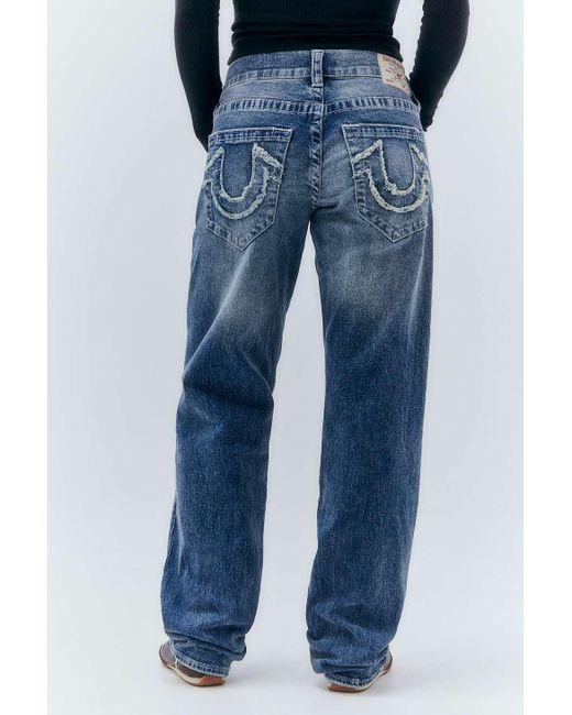 True Religion Blue Washed Ricky Relaxed Big T Jeans