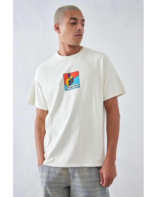 Urban Outfitters Uo White One Night Stand T-shirt for men