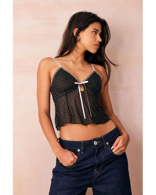 Out From Under Black Mindy Polka Dot Cami