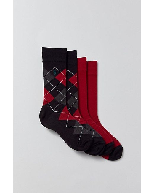 Polo Ralph Lauren Red Argyle Crew Sock 2-Pack for men