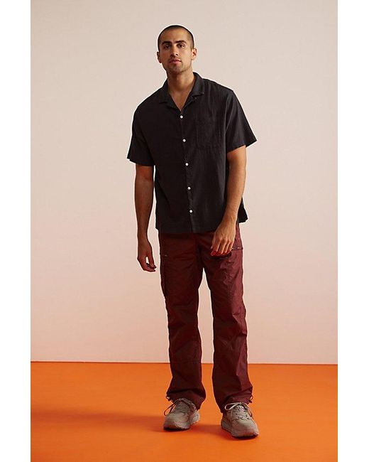Standard Cloth Black Liam Crinkle Shirt Top for men
