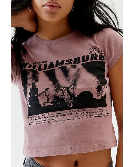 Urban Outfitters Pink Williamsburg Rock Baby Tee