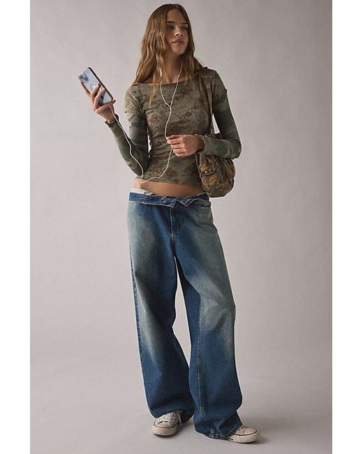 BDG Brown Sloane Layered Twofer Long Sleeve Tee