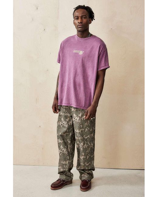 Urban Outfitters Purple Uo Burgundy Resonance T-shirt for men