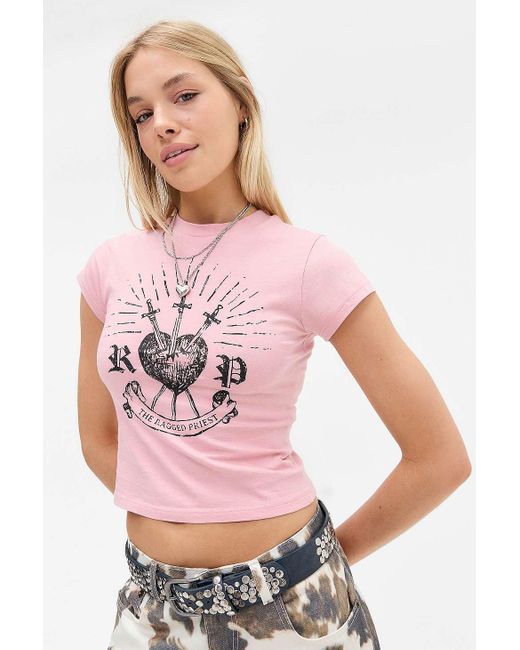 The Ragged Priest Pink Heart Baby T-shirt