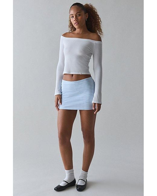 Out From Under Blue Bec Low-Rise Micro Mini Skort