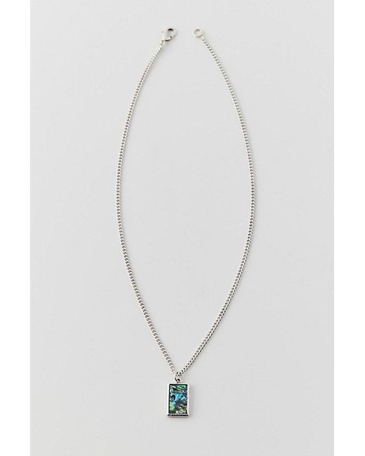 Urban Outfitters White Abelone Pendant Necklace for men