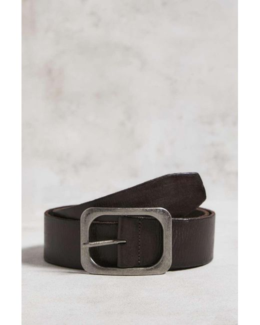Urban Outfitters Black Uo Wide Leather Belt