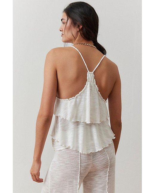 Out From Under White Belle Tiered Tank Top