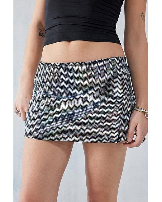 Urban Outfitters Black Uo Sequin Jersey Mini Skirt
