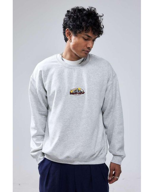 Urban Outfitters Gray Uo Horizons Embroidered Sweatshirt for men