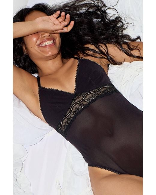 Out From Under Black Bonita Mesh Bodysuit