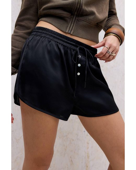 Out From Under Black Satin Boxer Shorts