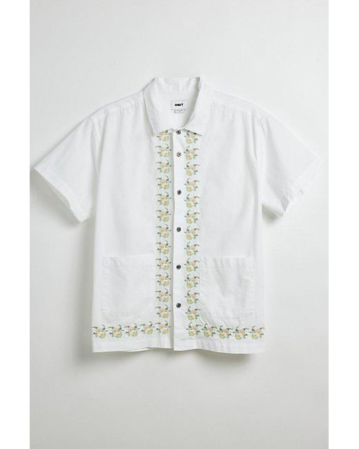 Obey Green Tres Woven Short Sleeve Shirt Top for men