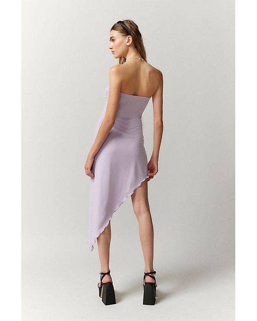 Urban Outfitters Purple Uo Y2K Asymmetrical Midi Dress