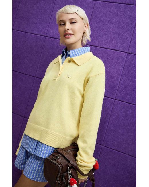 iets frans Natural Collins Polo Jumper