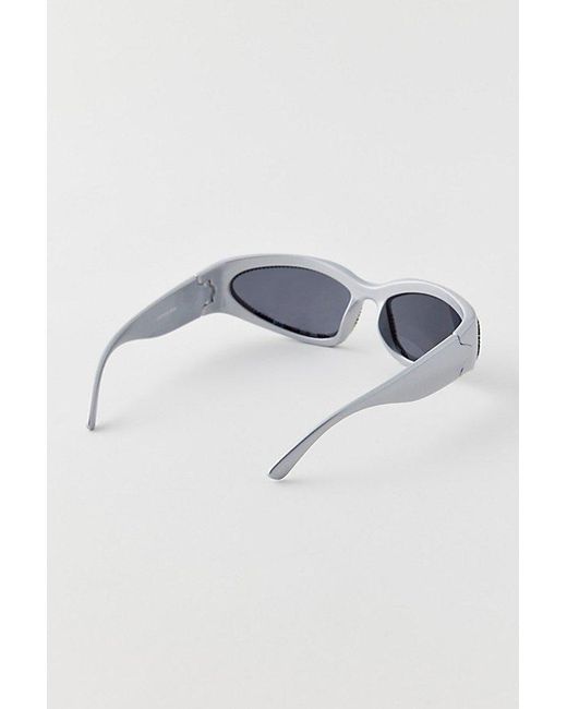 Urban Outfitters Blue Rhinestone Wraparound Sunglasses