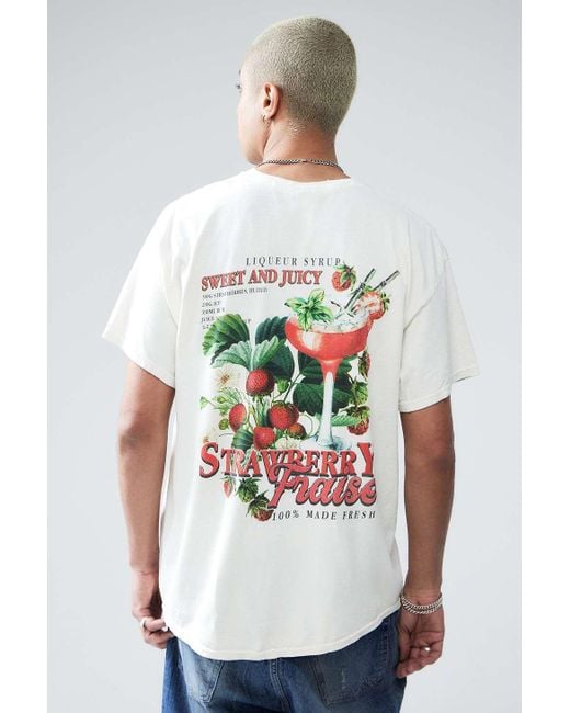 Urban Outfitters Gray Uo Strawberry T-shirt for men