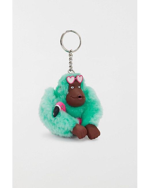 Kipling Blue Beach Monkey Keychain