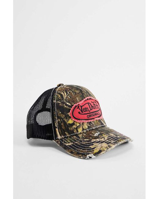 Von Dutch Red Real Tree Trucker Cap for men