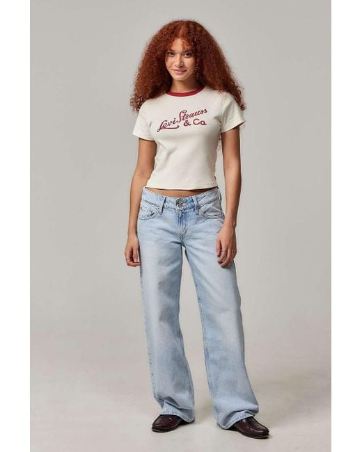 Levi's Blue Superlow Abraided Art Jeans