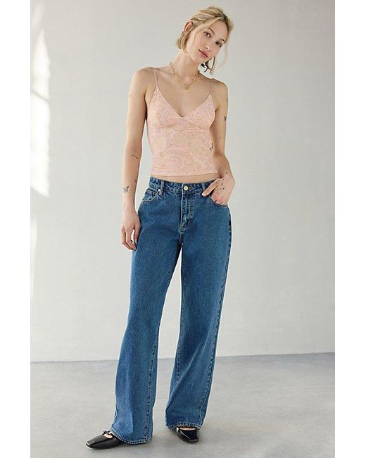 Out From Under Blue Je T'Aime Mesh Cropped Cami