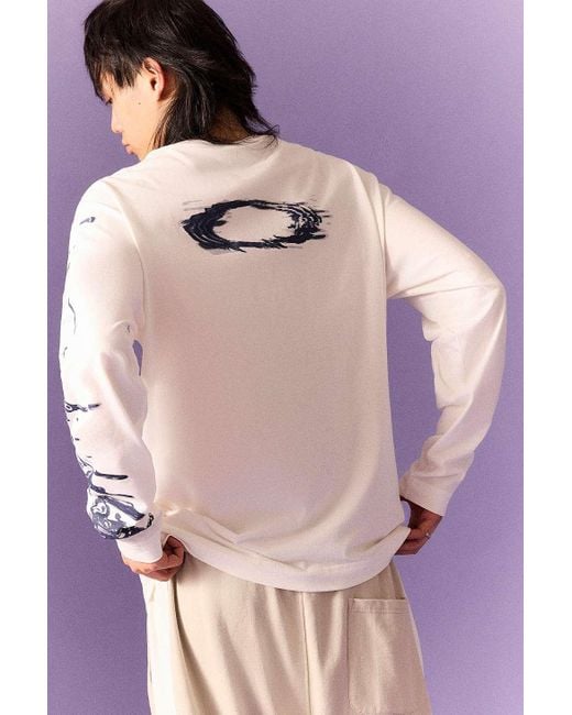 Oakley Pink Uo Exclusive White Surf Ellipse Long Sleeve T-shirt for men