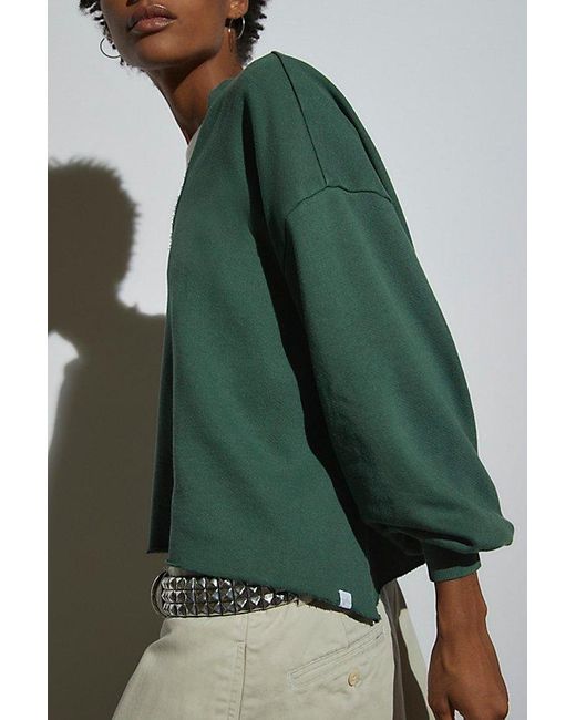 Out From Under Green Notch Neck Sweatshirt