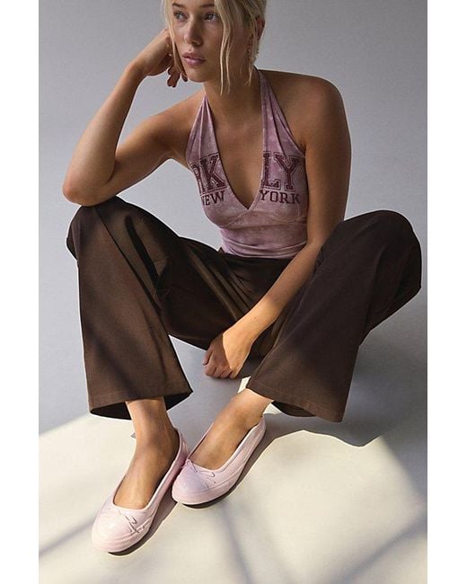 Converse Brown Chuck Taylor All Star Dainty Ballerina Patent Leather Ballet Flat