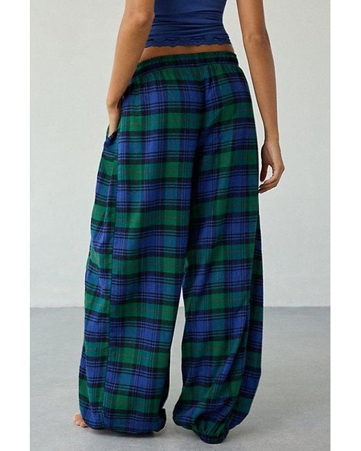 Out From Under Blue Your Dreams Brushed Flannel Lounge Jogger Pant