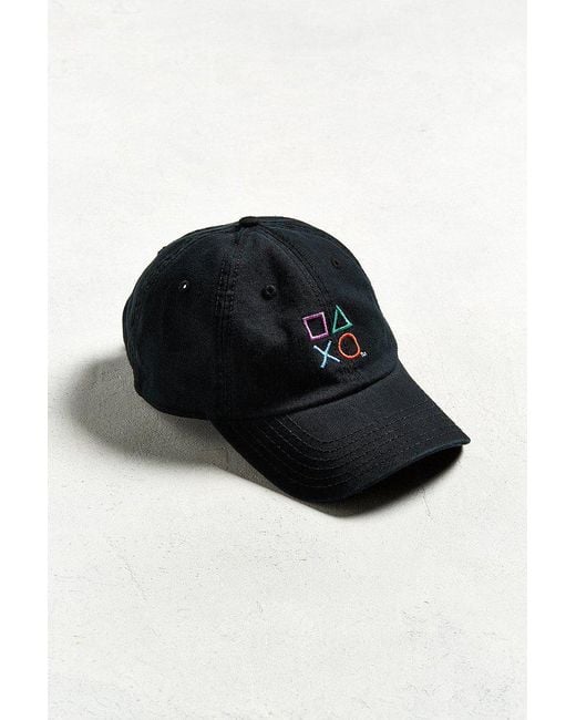 Urban Outfitters Black Playstation Dad Hat for men
