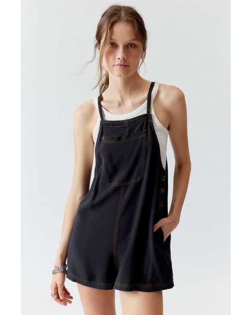 Urban Outfitters Blue Uo Greta Jersey Playsuit
