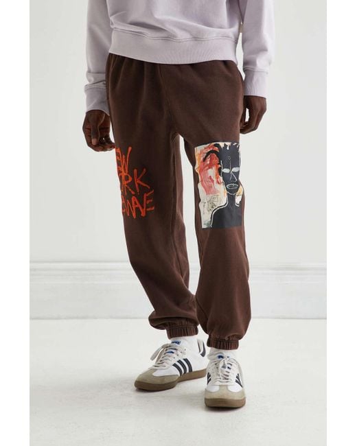 Urban Outfitters Brown New Wave Basquiat Graphic Sweatpant for men