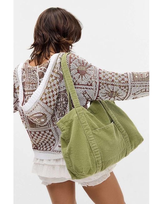 BDG Multicolor Tab Pocket Corduroy Tote Bag 54cm X W: 12cm X H: 34.5cm At Urban Outfitters