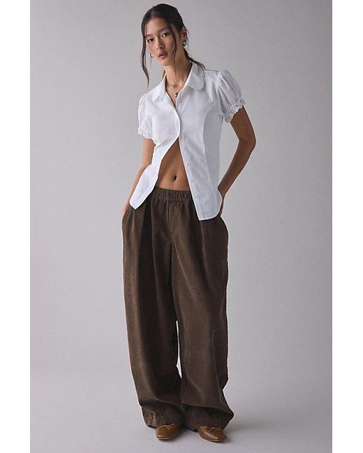 BDG Green Bobbi Baggy Cord Pull-On Pant