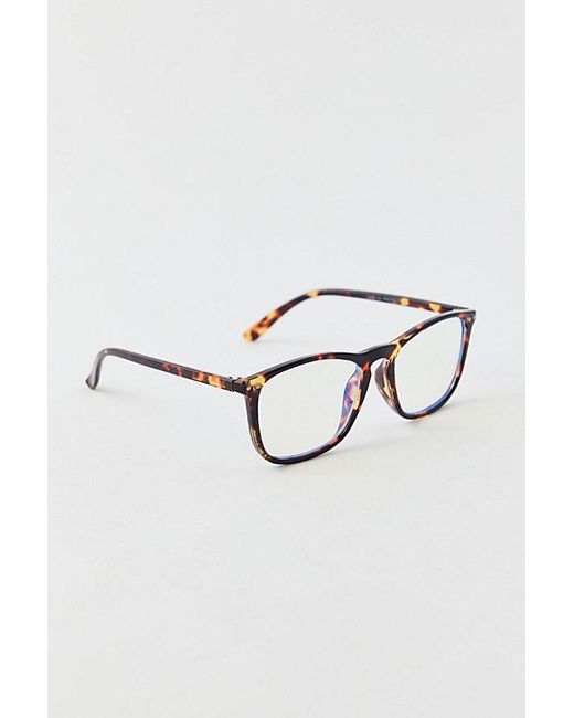 Urban Outfitters Brown Dylan Rectangle Light Glasses
