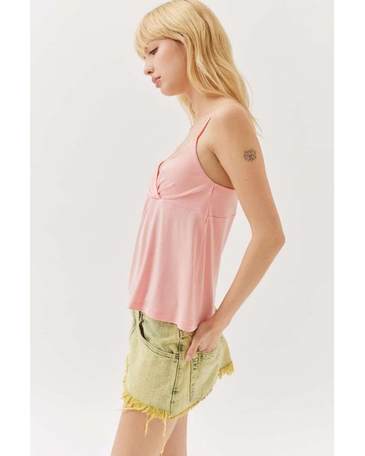 Urban Outfitters Pink Uo Ruby Babydoll Cami