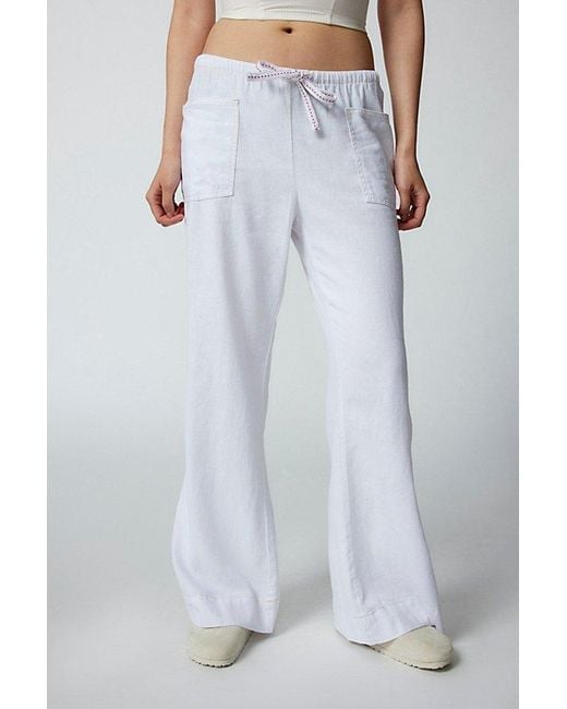 Urban Outfitters Gray Uo Amelie Linen Pant