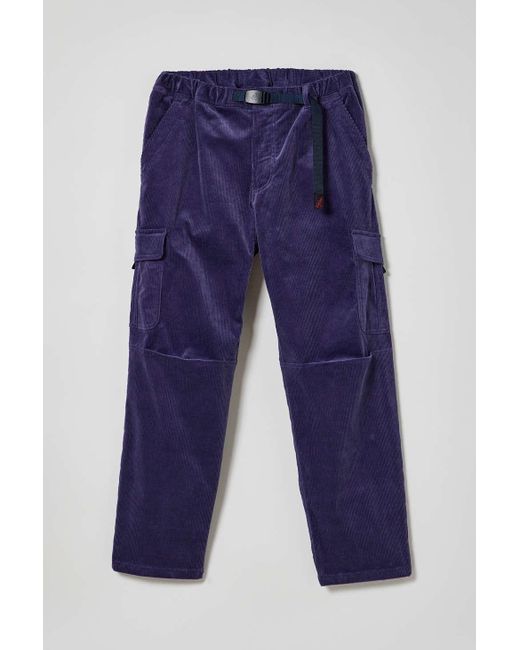 Gramicci Blue Cord Loose Cargo Pant In Purple At Urban Outfitters
