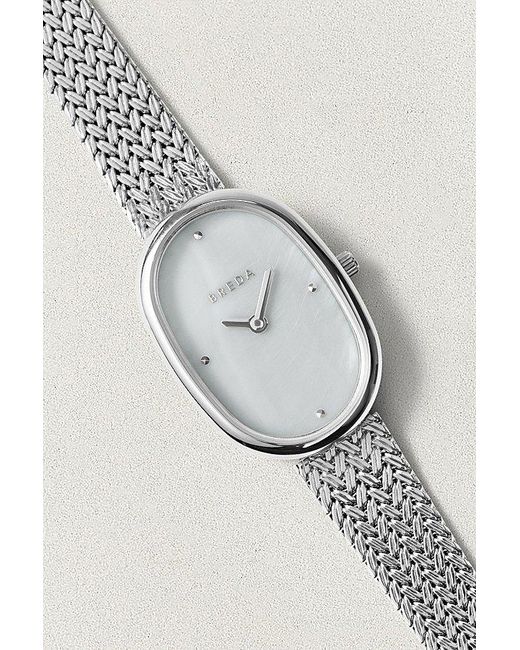 Breda Gray Jane Tethered Mesh Bracelet Analog Quartz Watch