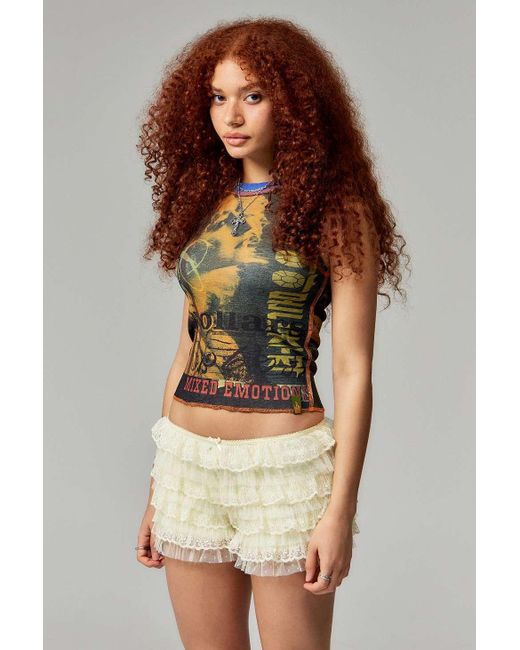 Jaded London Brown Vanilla Lace Bloomer Shorts