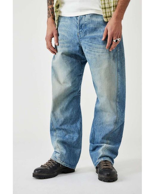 BDG Blue Kian Twist Seam Straight Leg Green Tint Jeans for men