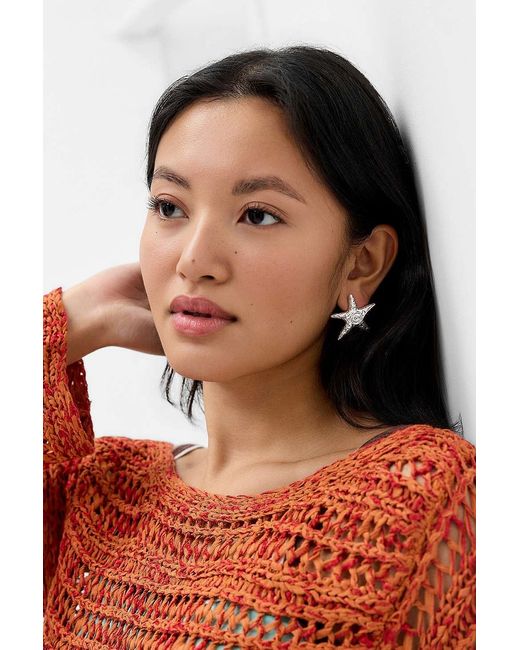 Silence + Noise Orange Silence + Noise Spiral Starfish Earrings