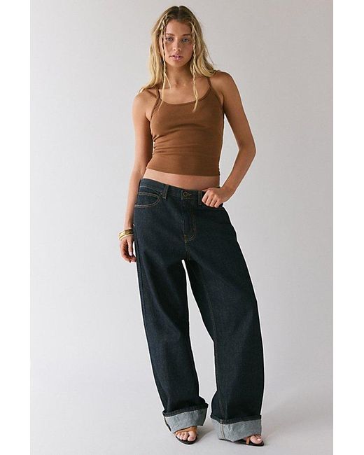Vintage & ReMADE by UO Brown Remade By Uo Remnants Strappy Tank Top