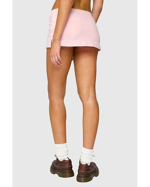 Edikted Pink Bayside Slitted Mini Skort