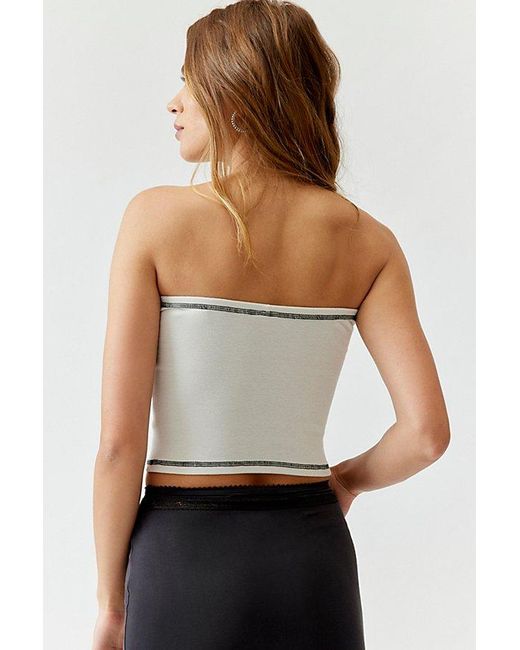 Urban Outfitters Black Fleur Studios Graphic Tube Top