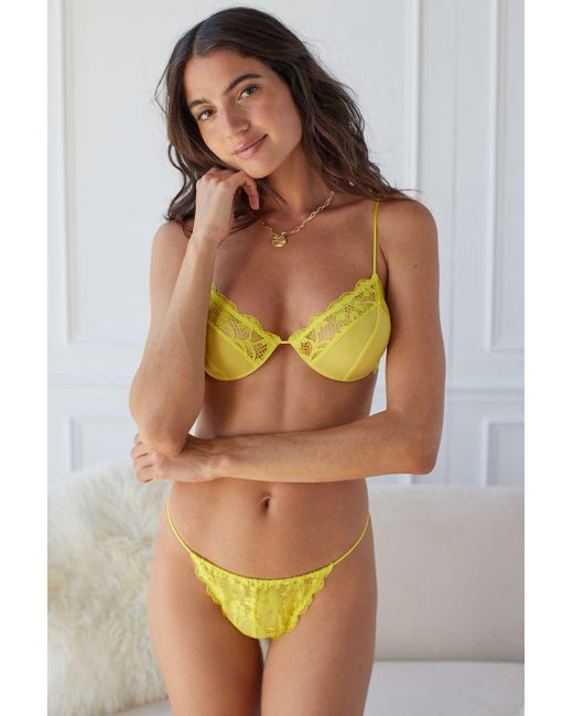 Out From Under Yellow Paradise Lace G-string