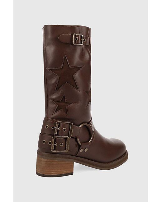 Dingo Brown Blacklist Star Leather Boot