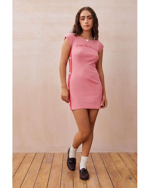 Pink t shirt dress hot sale